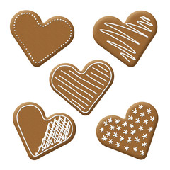 christmas heart gingerbread