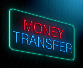 Money transfer concept.