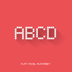 A B C D - Flat Pixel Alphabet