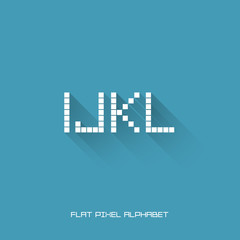 I J K L - Flat Pixel Alphabet
