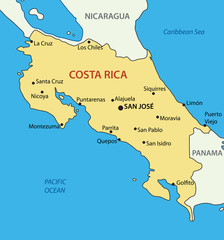 Republic of Costa Rica - vector map - 57334036