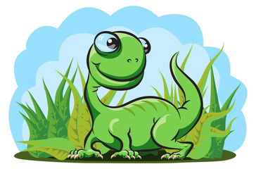 Naklejka premium Baby dinosaur