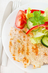 grilled turkey with vegetables
