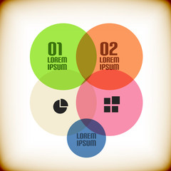 Abstract circles infographic colorful template
