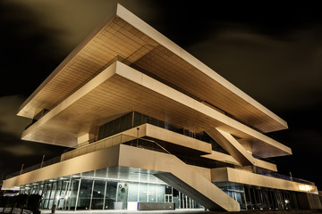 The Fodereck Building in the port of Valencia - obrazy, fototapety, plakaty