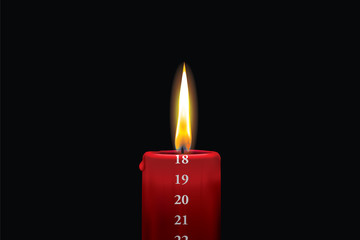 Red advent candle - december 18th