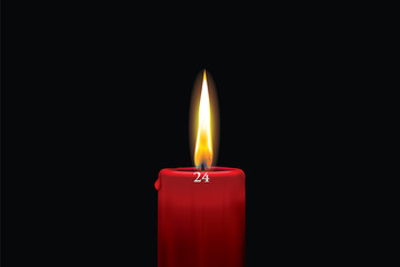 Red advent candle - december 24th