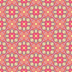 nature pattern with pink flowers
