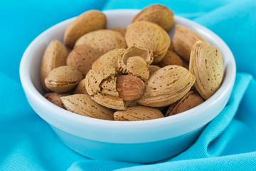 almonds on bowl