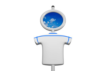 Figur, Schild & T-Shirt