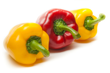 Bell Peppers on a white background
