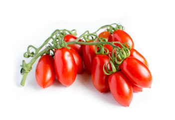 Cherry tomatoes on branch
