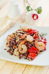 fried rice with shrimps