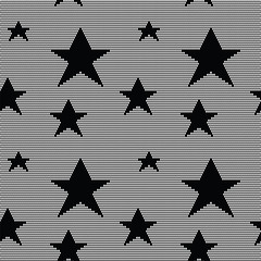 Lace seamless pattern with stars. Vector mesh.