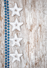 Christmas background with star shapes and chaplet