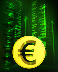 positive growth data in Euro union countries vector