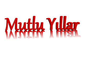 Fototapeta premium kırmızı mutlu yıllar