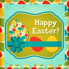 Happy Easter greeting card background.