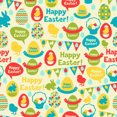 Happy Easter seamless pattern.