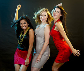 group of women partying