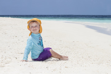 Little girl on beach