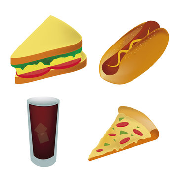 four icons of fast food 