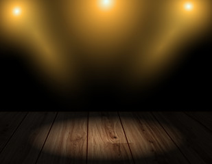 Vector wood background with lighting effects