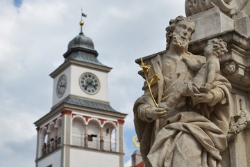 Old Town Hall in Trebon, Czech republic