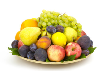 fresh fruits on a plate