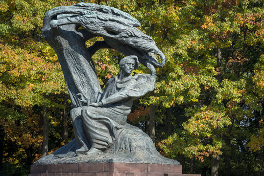 Frederic Chopin monument in Lazienki Park, Warszawa