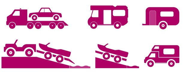 Transports en 6 icônes