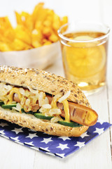 Healthy Homemade Vegan Hot Dog
