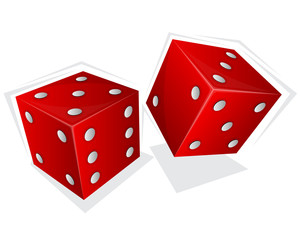 Two red dices