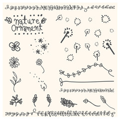 hand-draw floral ornament