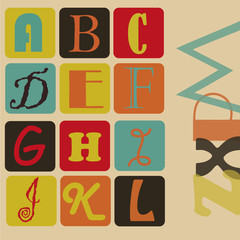 colored alphabet