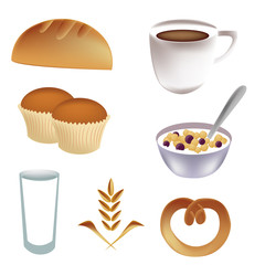 icons for breakfast