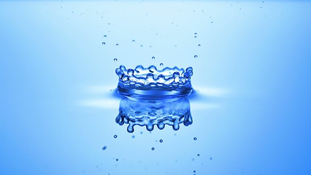 Blauer Wassertropfen