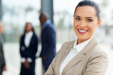 young businesswoman close up portrait