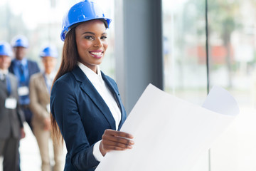 african architect closeup portrait