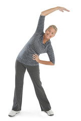 Happy Senior Woman Exercising