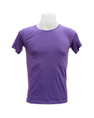 male tshirt template on the mannequin on white background