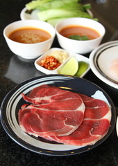Fresh food Shabu Sukiyaki Japanese food set