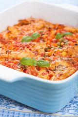 chicken baked with vegetables