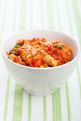 chicken baked with vegetables