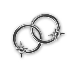 Piercing isolated on white background
