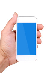 Smartphone in der Handy, blau