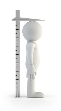 3d small people - tall ruler