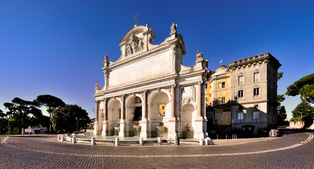 Fototapeta na wymiar Fontana dell'Acqua Paola, Gianicolo, Roma