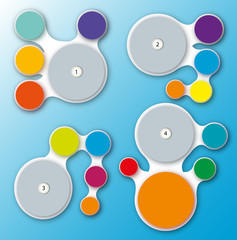 banner for infographics with numbered areas