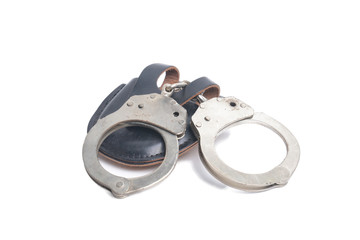handcuffs isolated in white